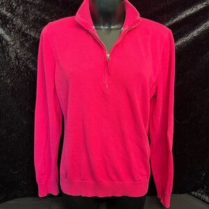 FoxCroft Vintage Women’s Hot Pick Quarter Zip Pullover Sweater. Size XL. G329